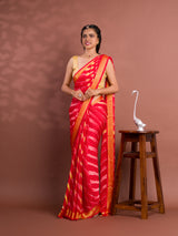 By Latest New Mos Chiffon Leheriya Style Saree