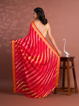 By Latest New Mos Chiffon Leheriya Style Saree