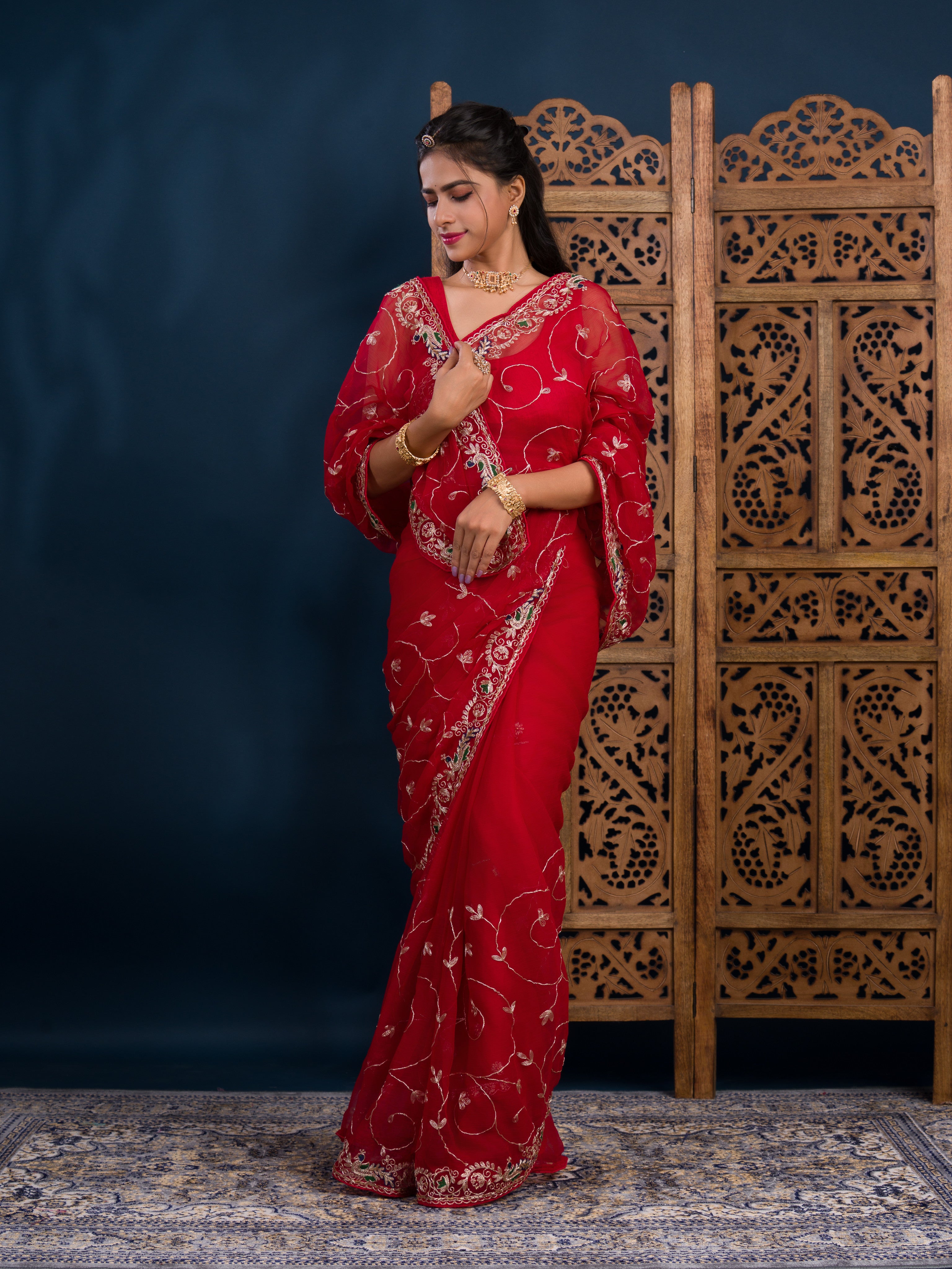 By Jaipuri Traditional Saree
