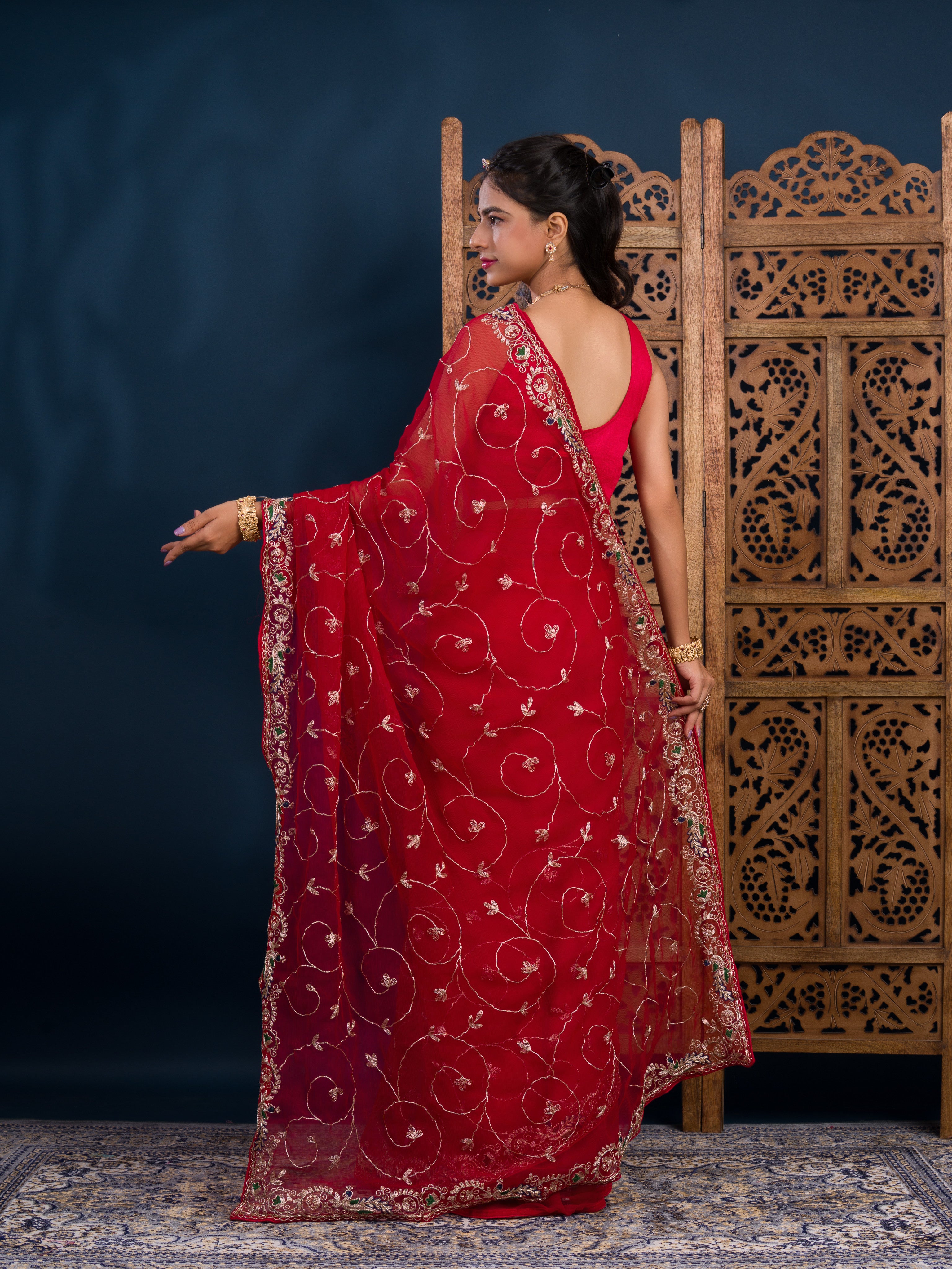 By Jaipuri Traditional Saree