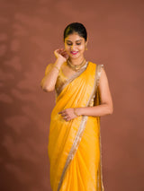By Chiffon Tissue Saree With Party Wear