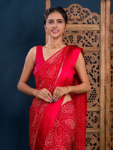 By Bandhani Saree With Casual Wear