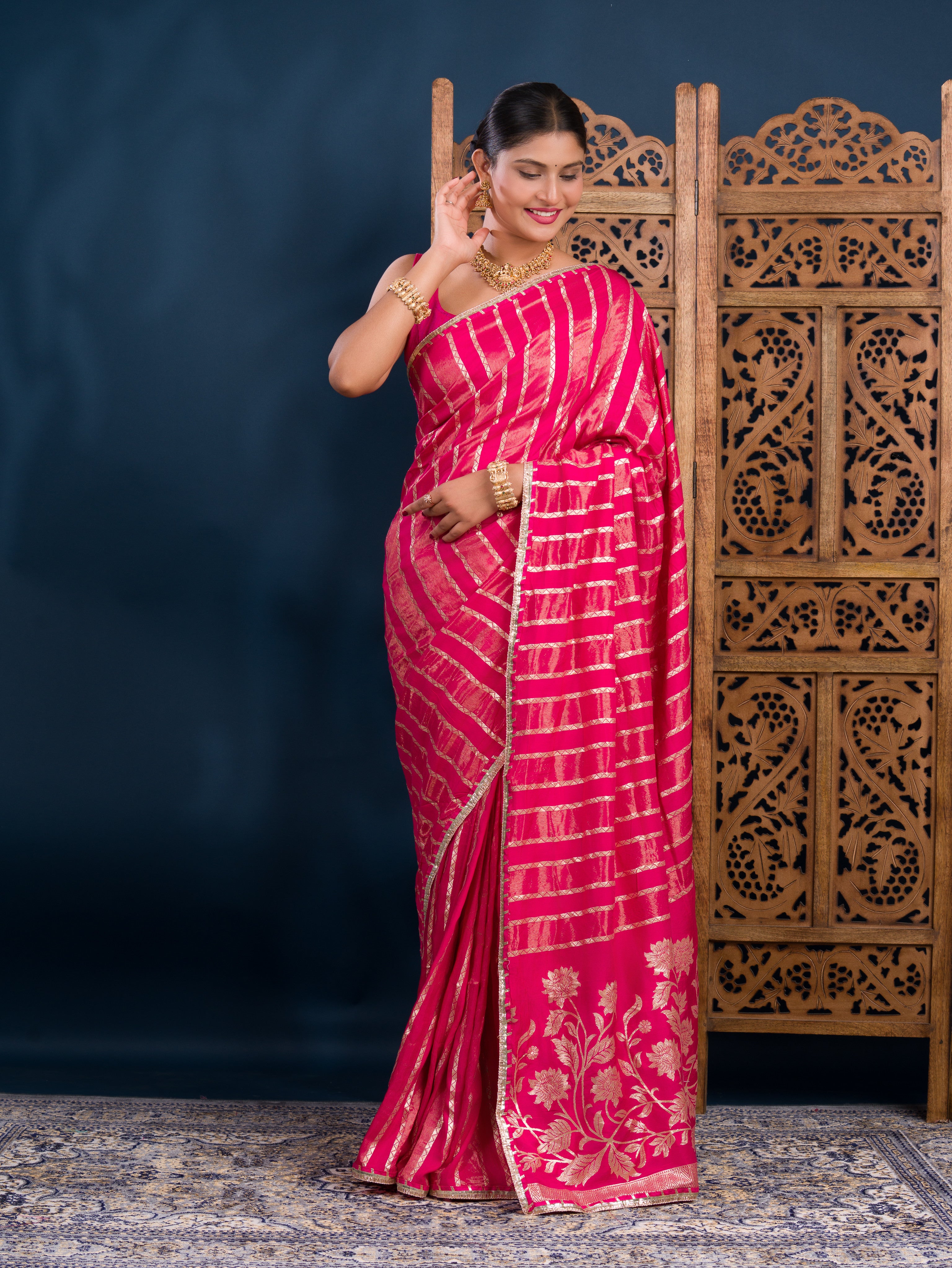 By Banarasi Saree With Festive Wear