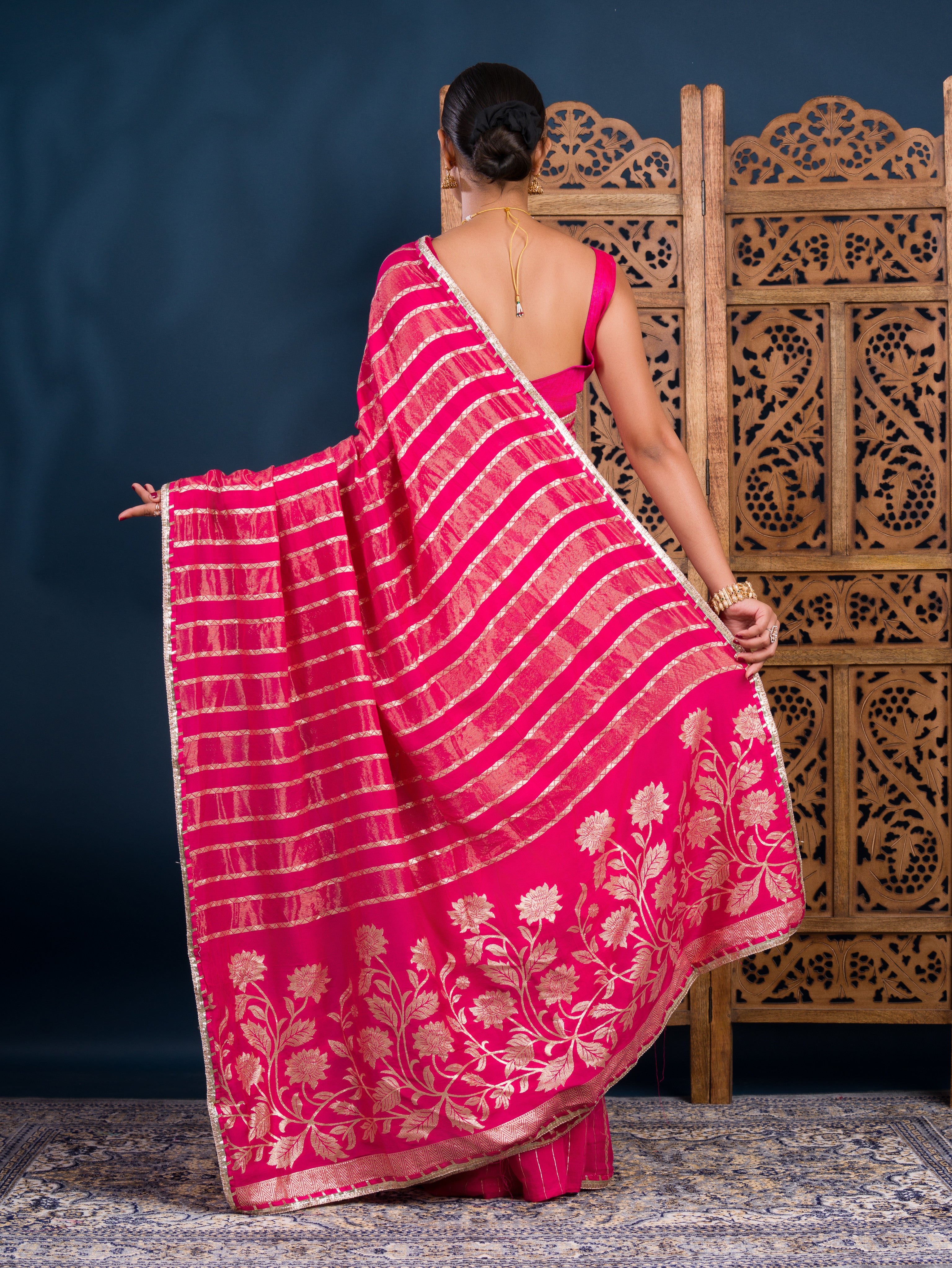 By Banarasi Saree With Festive Wear