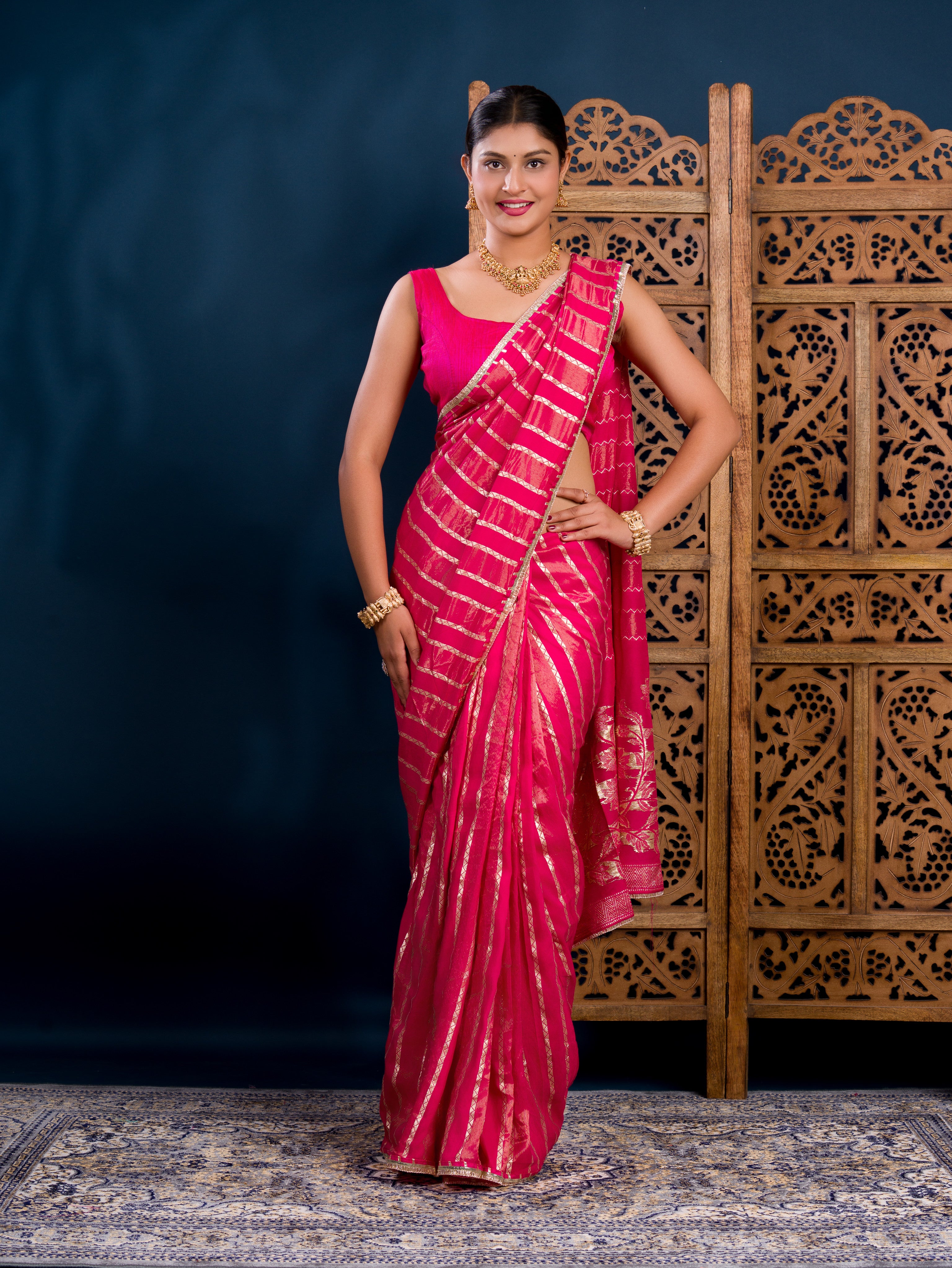 By Banarasi Saree With Festive Wear
