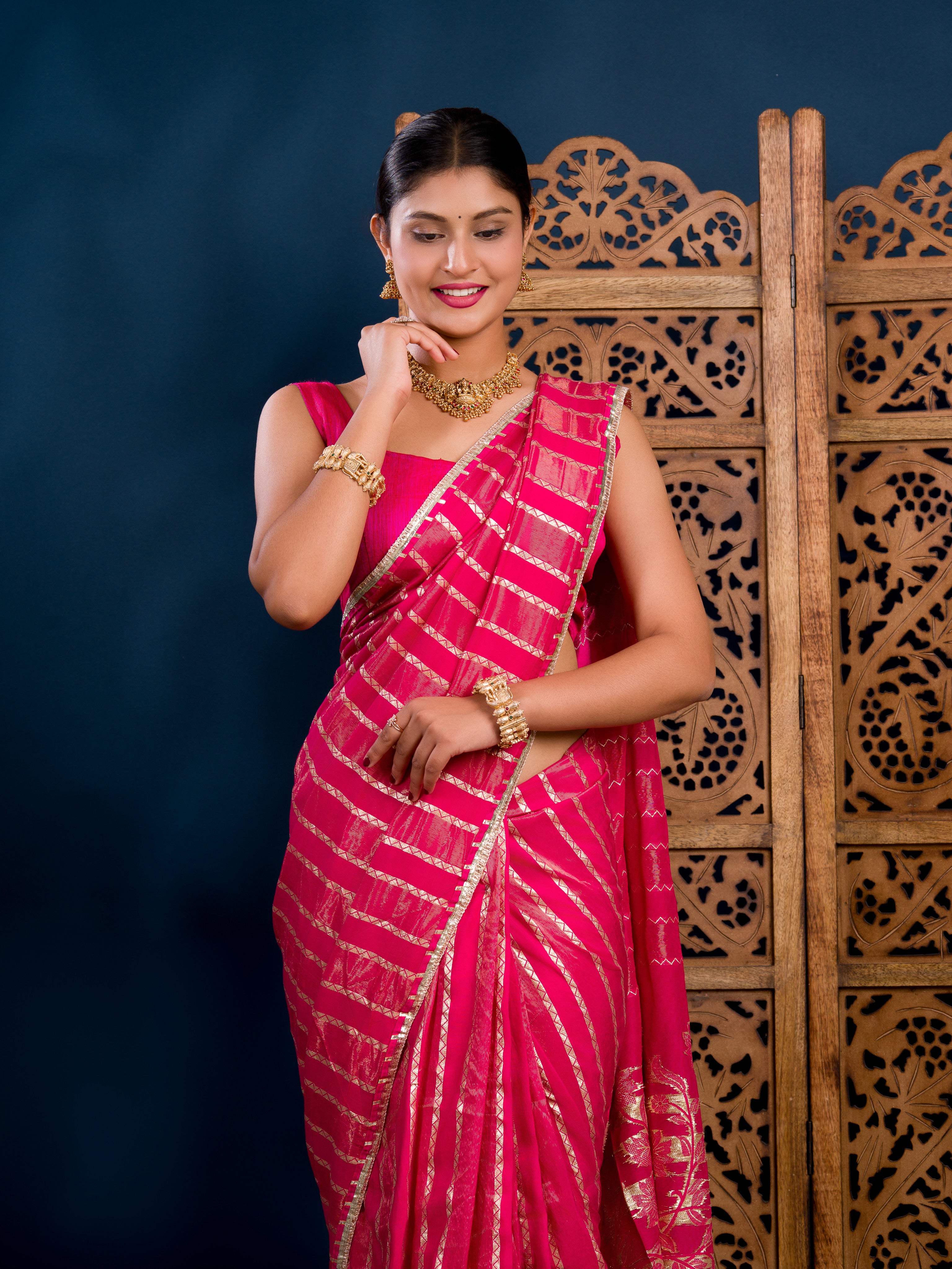 By Banarasi Saree With Festive Wear