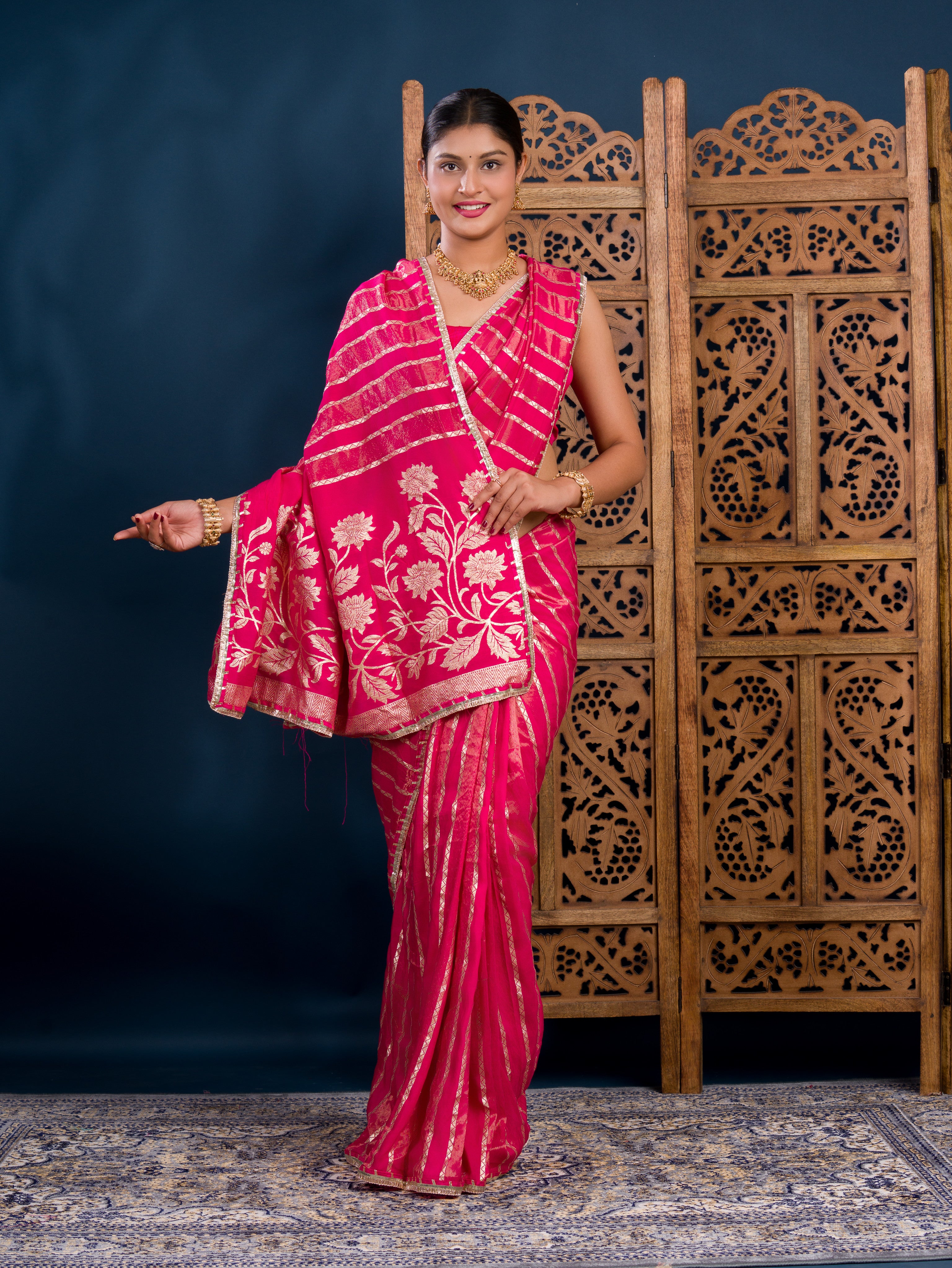 By Banarasi Saree With Festive Wear