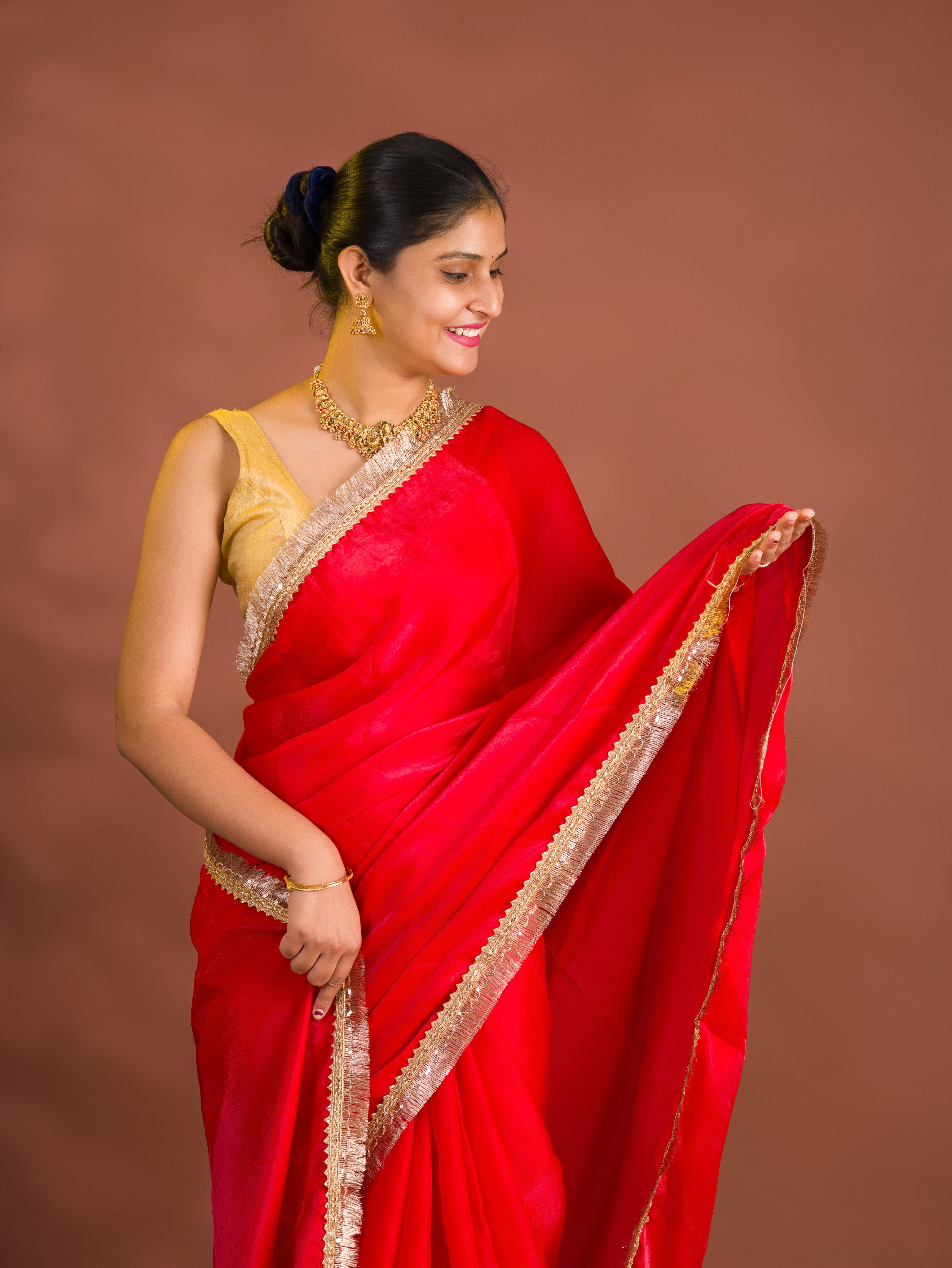 By Karwachauth SareeWith Party Wear