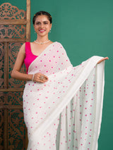 By Bandhani Saree With Casual Wear