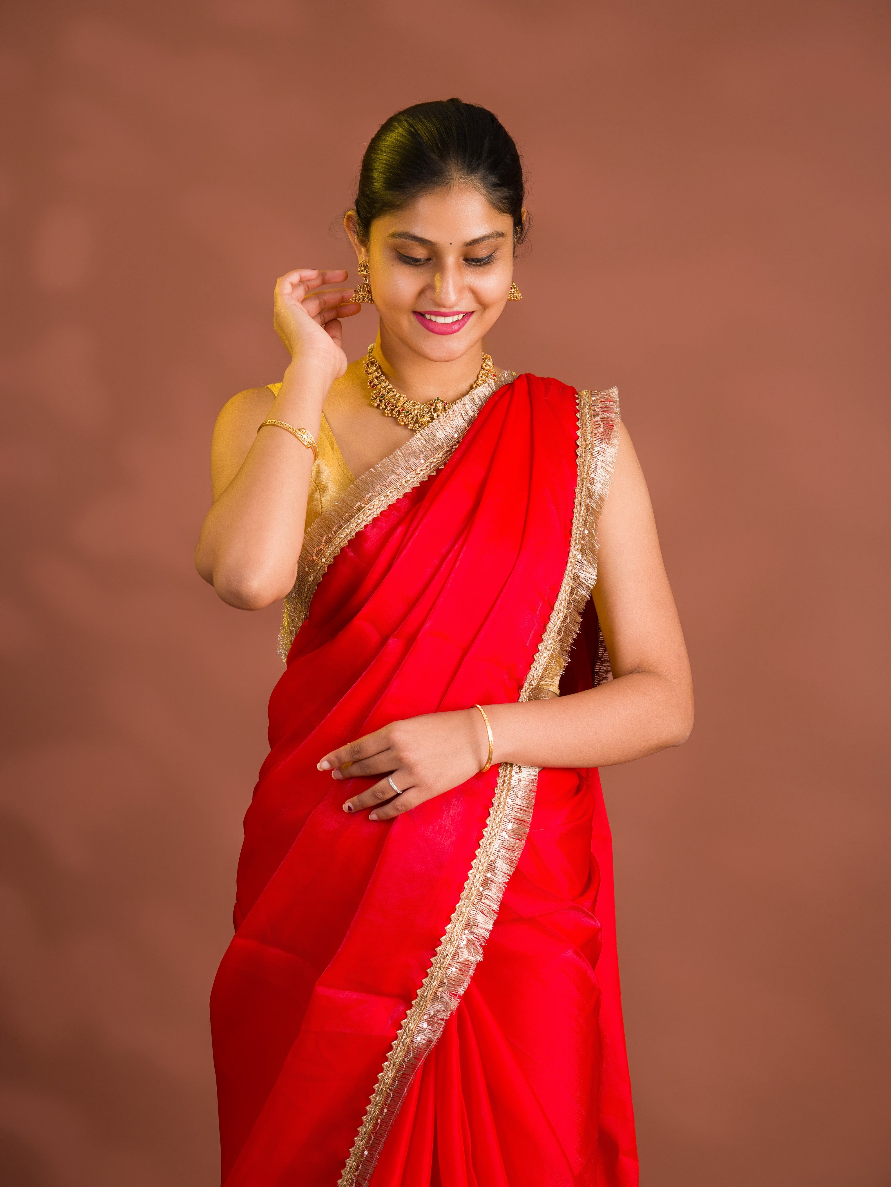 By Karwachauth SareeWith Party Wear