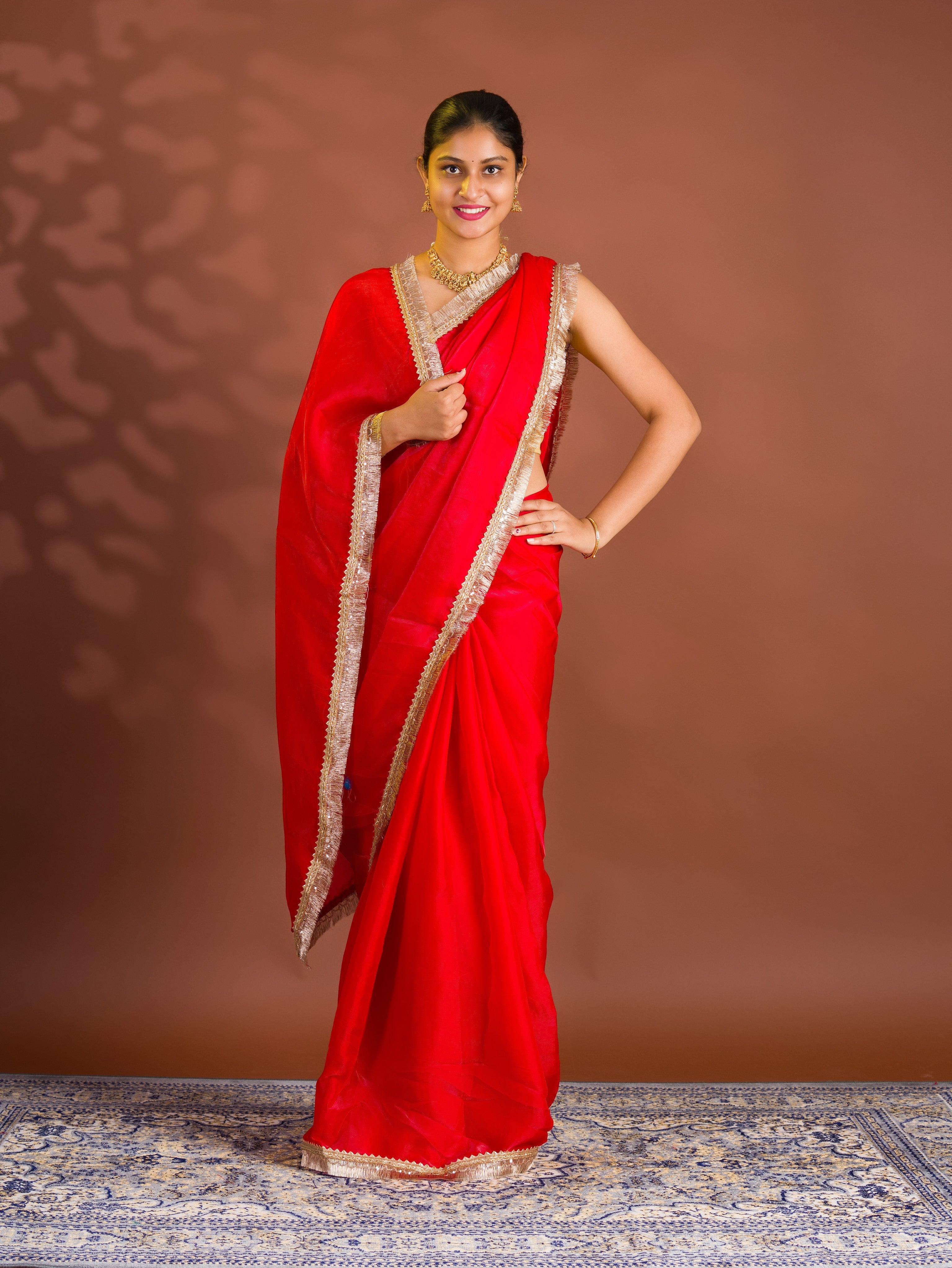 By Karwachauth SareeWith Party Wear