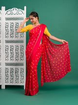 By Bandhani Saree With Casual Wear