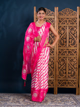 By Bandhani Saree With Casual Wear