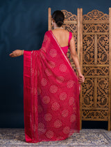 By Bandhani Saree With Casual Wear