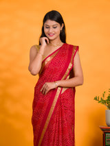 By Bandhani Saree With Casual wear