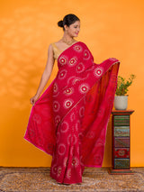 By Gaji Bandhani Saree With WeddingWear
