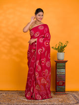 By Gaji Bandhani Saree With WeddingWear