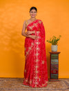 By Bandhani Saree With Gotapatti Work