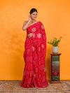 By Bandhani Saree With Casual Wear