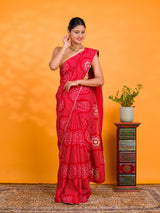 By Bandhani Saree With Casual Wear