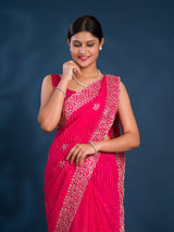 By Lehariya Saree With Embrodery Work