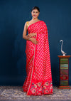 By Latest Leheriya Saree With Gotapatti Border