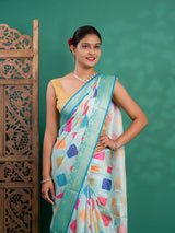 By New Dola Silk Bollywood Style With Zari border Saree