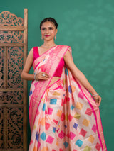 By New Dola Silk Bollywood Style With Zari border Saree