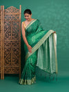 By New Beautiful Dola Silk Bandhani Style With Zari border Saree