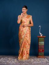By New Launch Cotton Silk Leheriya Style with Gotapatti Work Saree