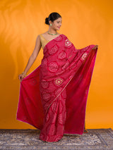 By Bandhani Saree With Casual Wear