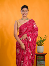 By Bandhani Saree With Casual Wear