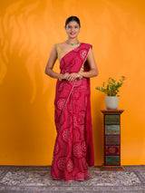 By Bandhani Saree With Casual Wear