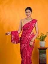 By Bandhani Saree With Casual Wear