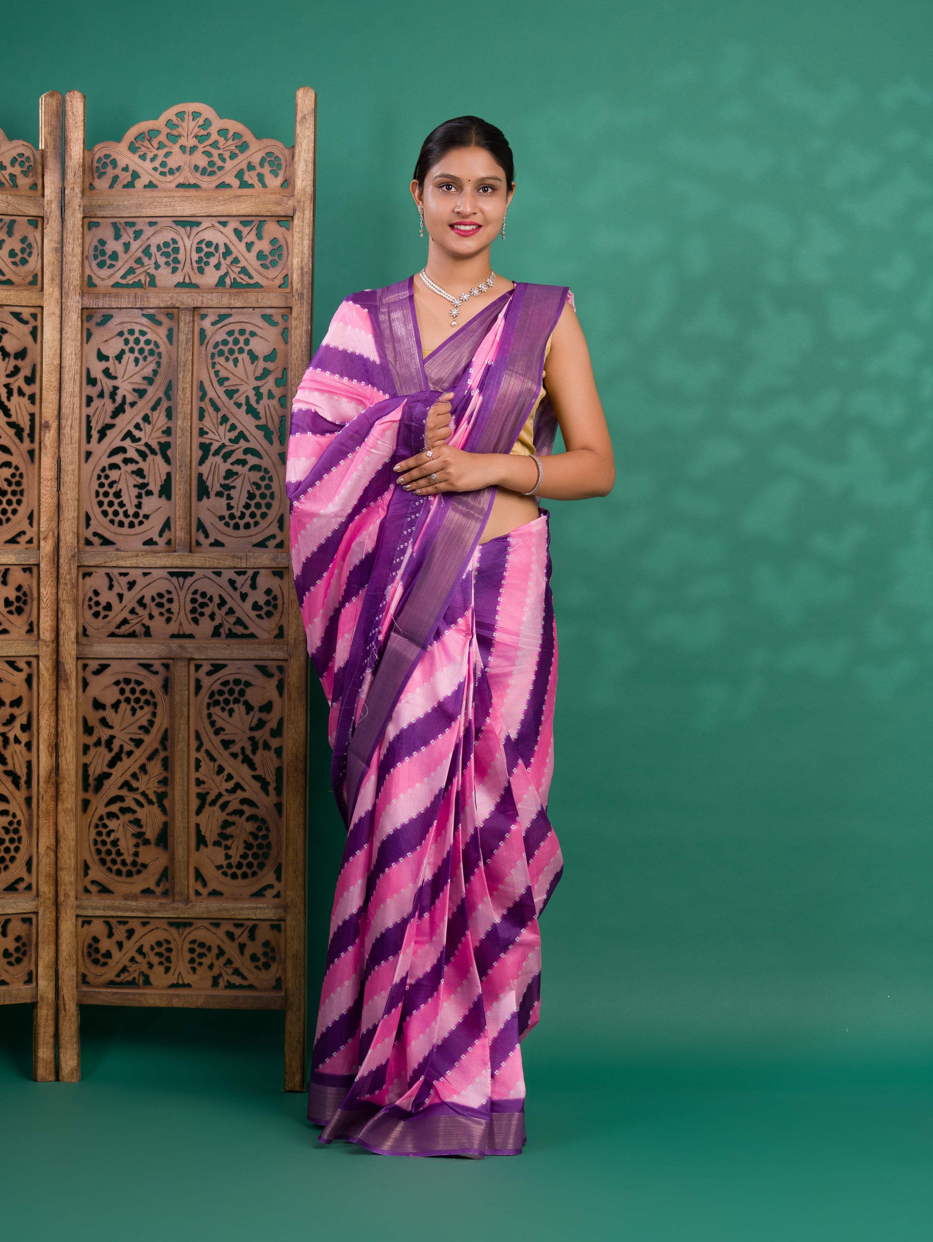 KcPc New Latest Cotton silk Printed Style With Zari Border Saree GAN