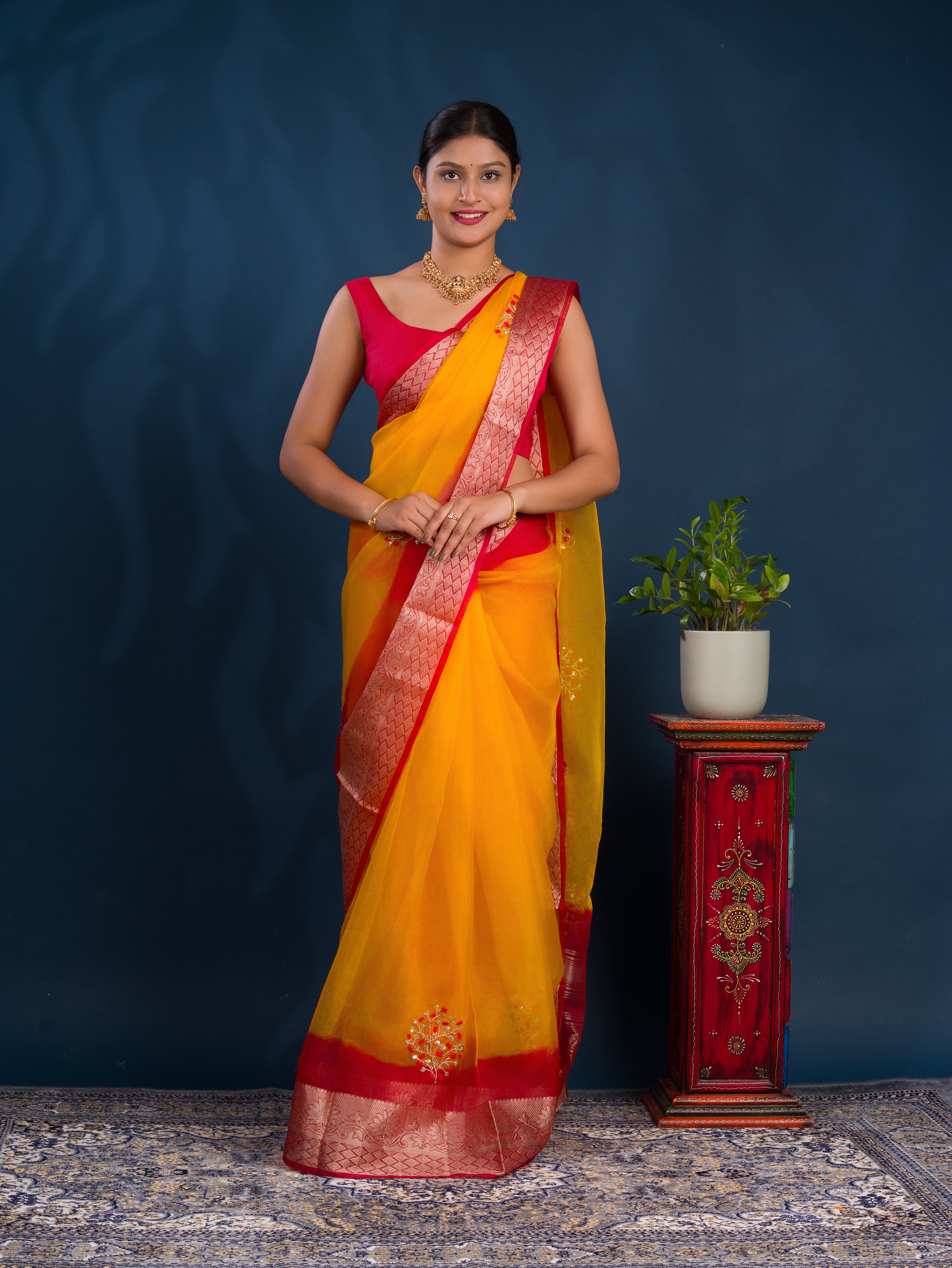 Buy Banarasi Saree With Festive Wear KcPc