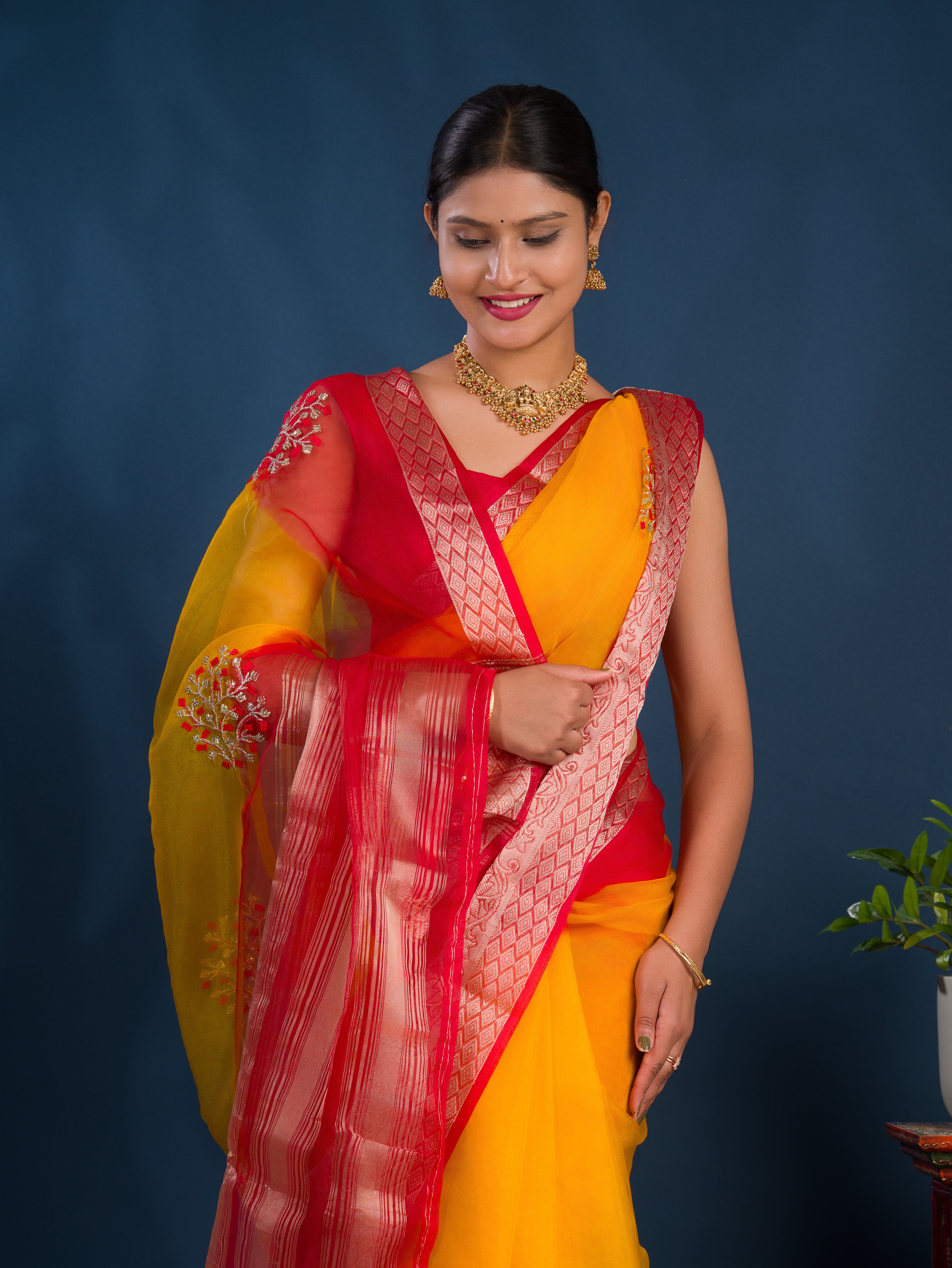 Buy Banarasi Saree With Festive Wear KcPc