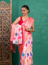 By New Dola Silk Bollywood Style With Zari border Saree