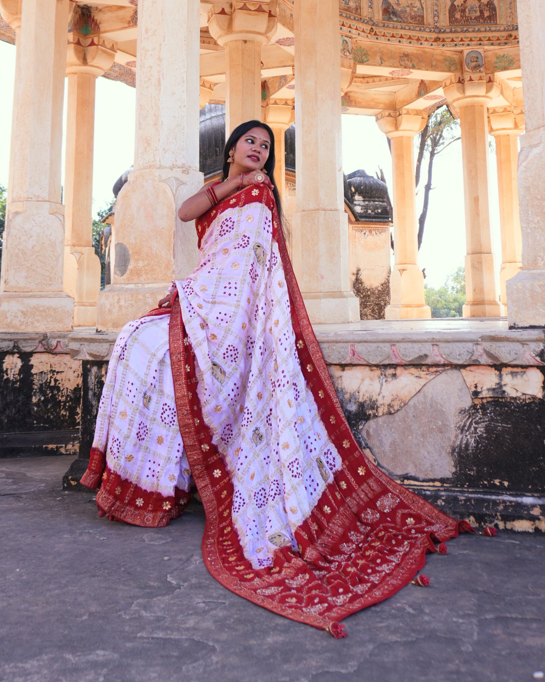 Buy Bandhani Style Saree Festive WearKcPc
