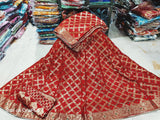 Rajasthani Banarasi Bandhej Ghatchola Mirror Work Lehenga Nr Kml Green Lehenga