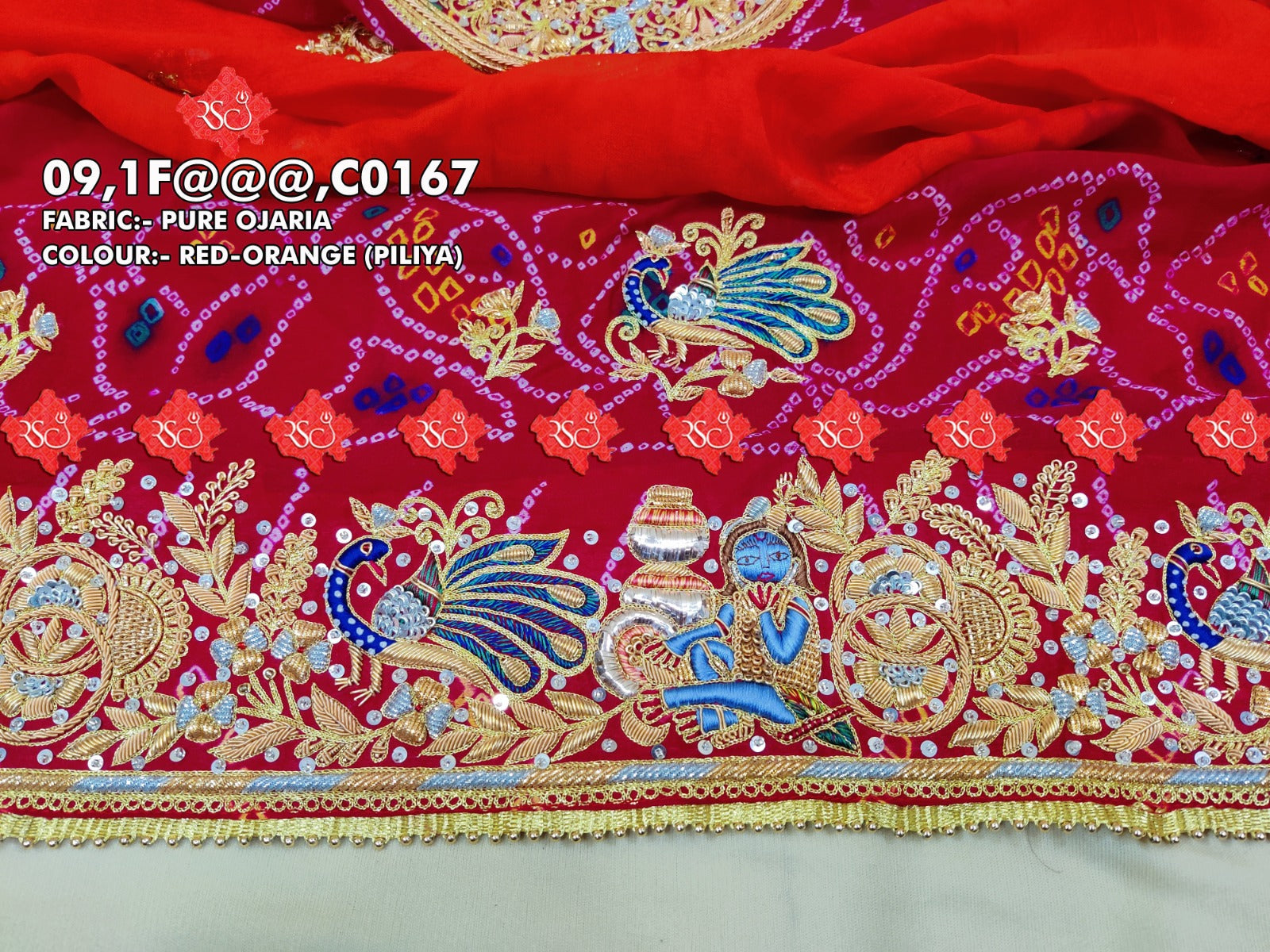 Pure Gaaji Silk Aara Taari Work Marwari Churni Kcpc Nr Chunri Pila