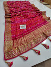 Pure Gaji Silk Bandhani Ghatchola Gotapatti Saree With Blouse Or Kcpc