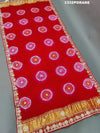 KcPc New Gaji silk Handmade Laddu Bandhej Beautiful Gota patti Work Dupatta AMT