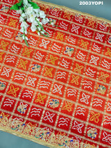 Kcpc Rajasthani Gaji silk Ghatchola Bandhani Style Zardoji Work
