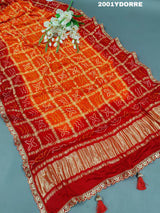by pure gaji silk bandhani dupatta Kcpc