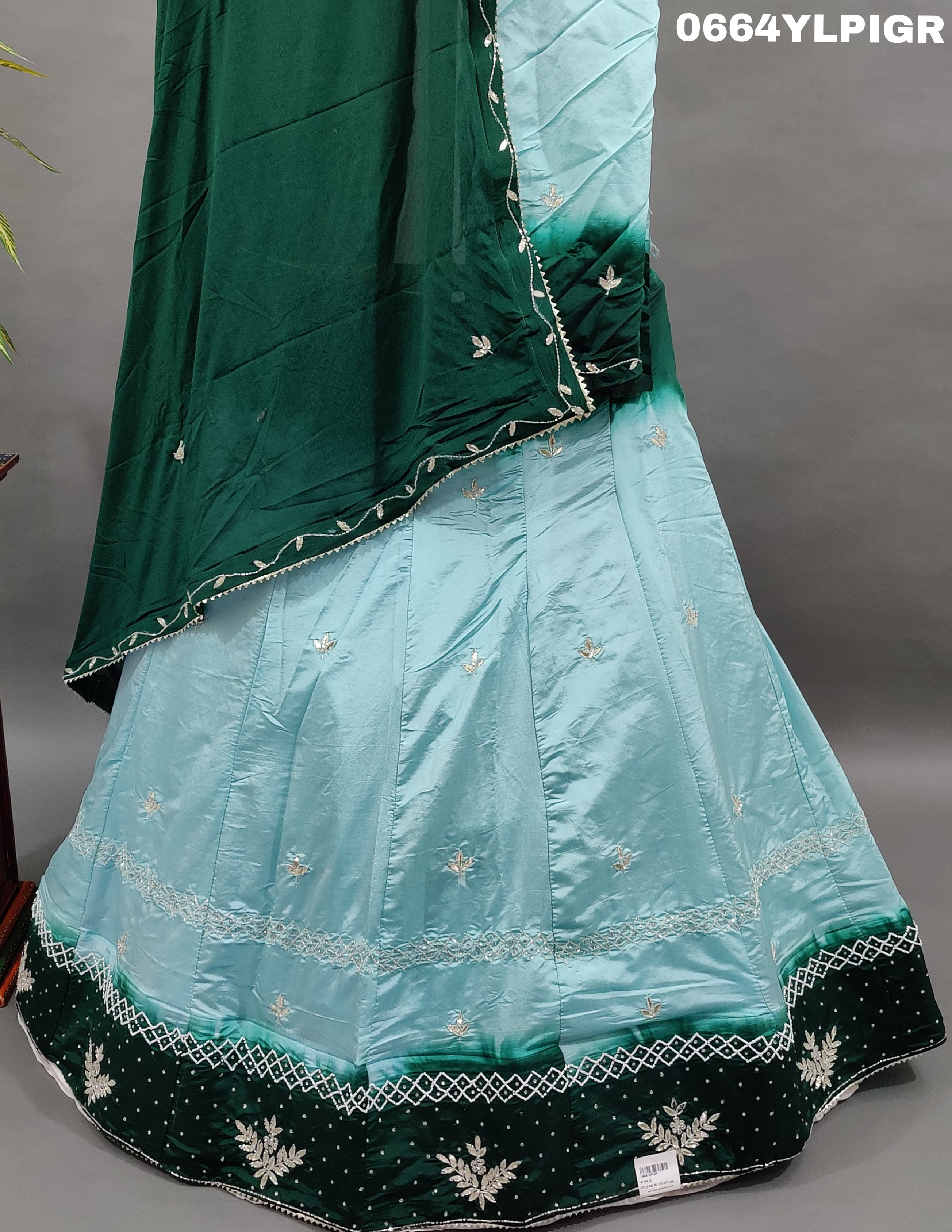 By Upada Chinon Lehenga With Traditional wear