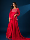 KcPc New Chinon crap Silk Zardoji Handwork indo western Dress MUL