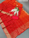 Khadi chiffon Ghatchola Style With Mirror Work Saree for festivals