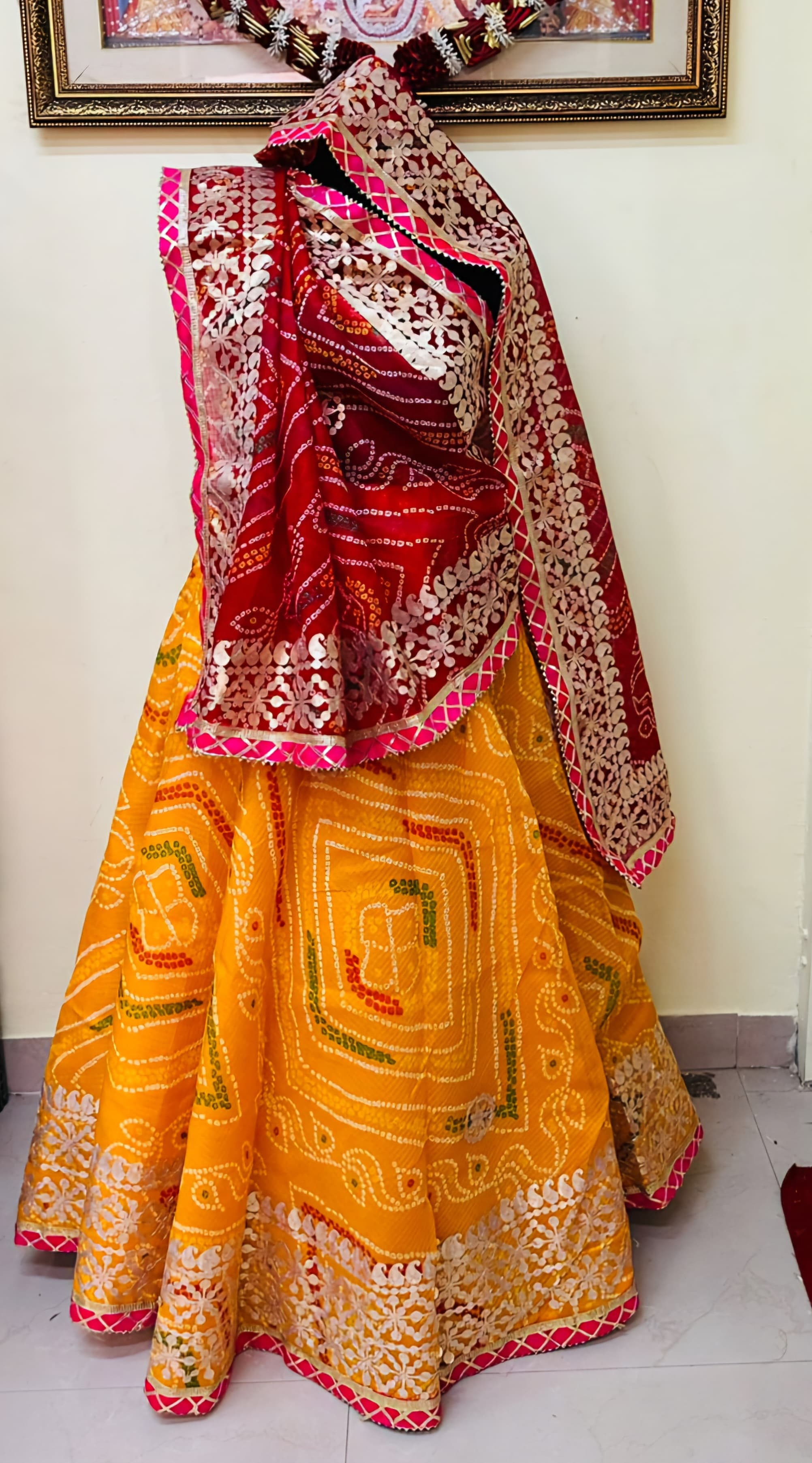 KcPc Special Pure Kota Doria Bandhej Gottapatti Lehenga KML