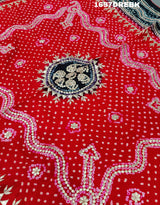 KcPc New Latest Designer Gaji Silk Bandhani Ghatchola Gotapatti Work DupattaSATISH